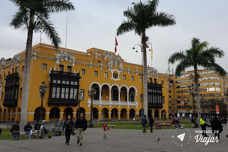 Plaza de Armas - Arquitetura colonial em Lima Peru