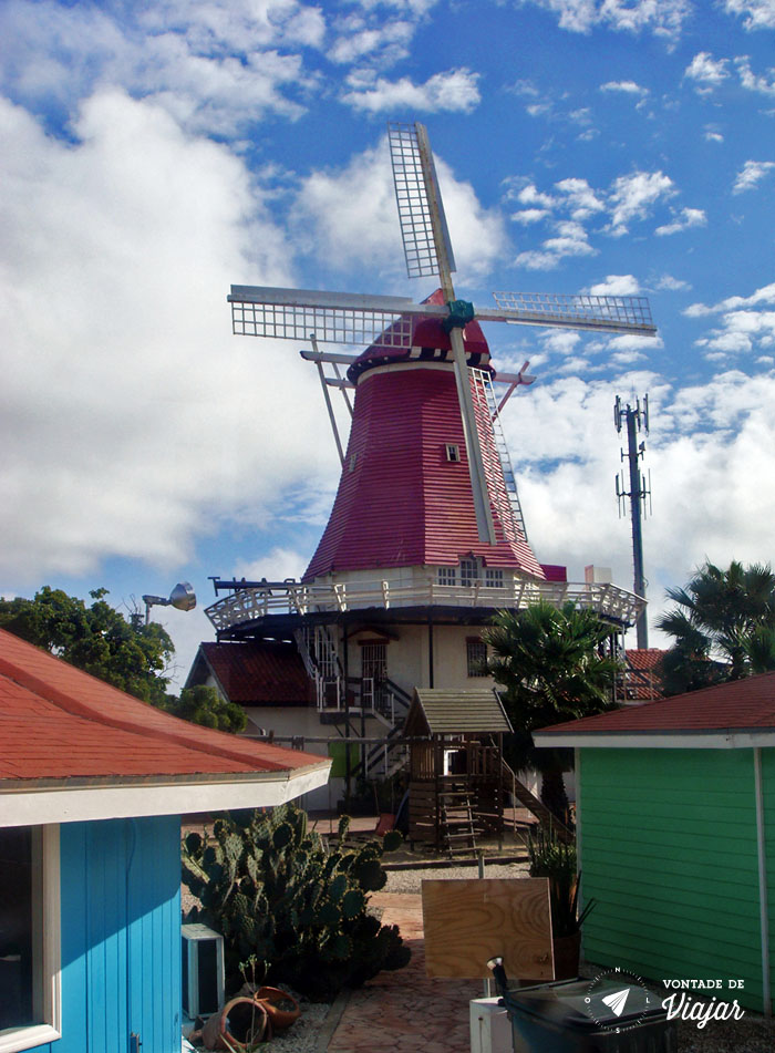 Aruba - Moinho holandes no Caribe