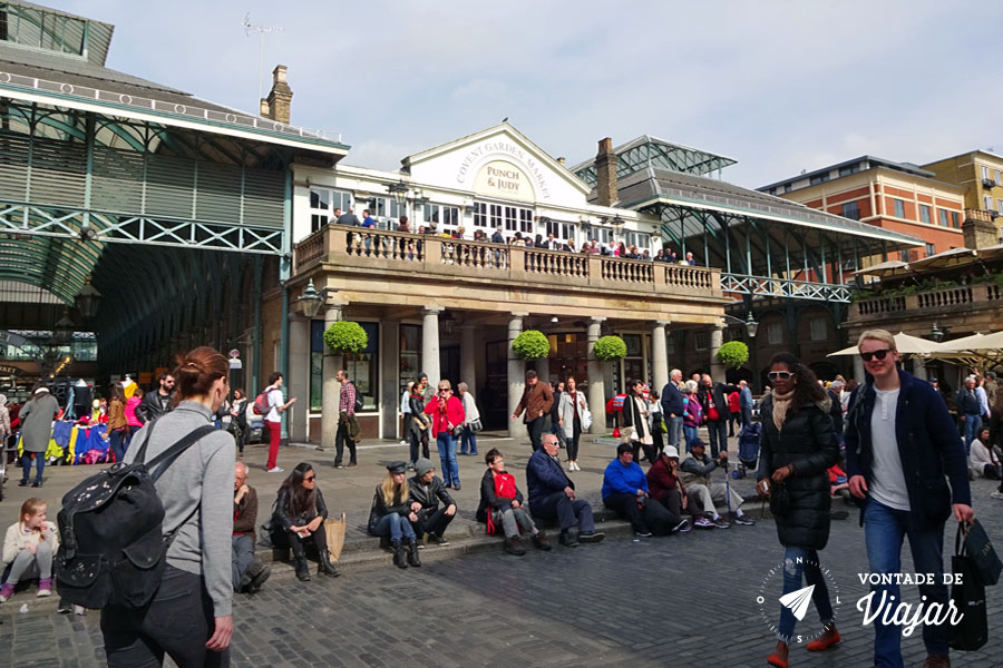 Covent Garden - Praca movimentada (foto do blog Vontade de Viajar)