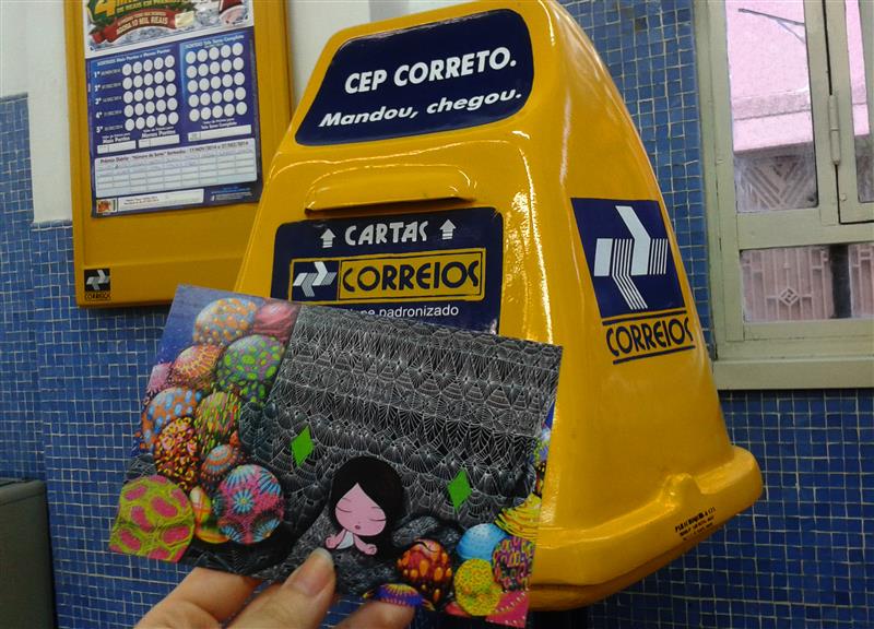 Viajante Secreto - Amigo oculto de cartao postal - do Rio para Roma