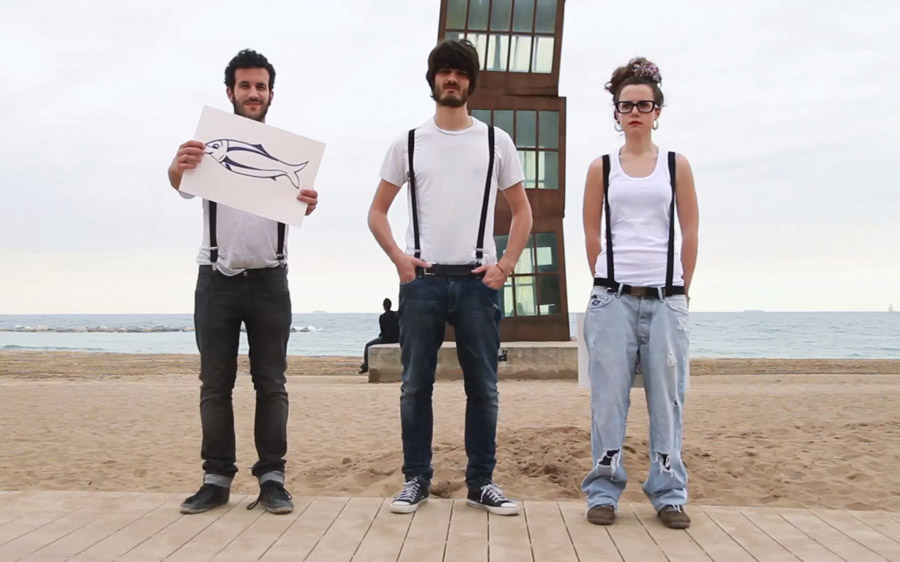 Bandas catalas - Els Catarres na praia de Barceloneta