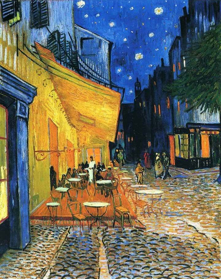 Van Gogh em Arles - Terraco do Cafe a Noite 1888 - Museu Kroller Muller Holanda