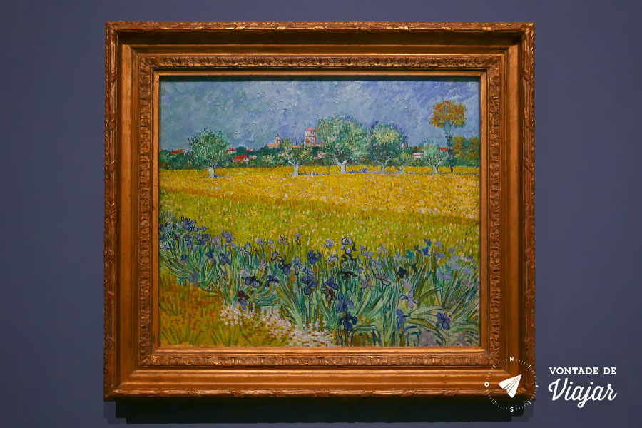 Van Gogh em Arles - Vista de Arles com Lirios em exposicao